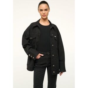 Staud + Wrangler The Biggest Denim Trucker Jacket Black S M L XL NWT